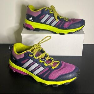 adidas Women’s Riot 6 Size US 8.5 Purple / Yellow Running Trail Shoes